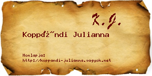 Koppándi Julianna névjegykártya