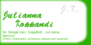 julianna koppandi business card